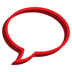 3D Speech Bubble Icon &ndash; Chat, Message and Communication Symbol
