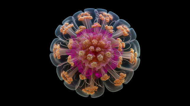 Recursive Jellyfish Bloom: A Surreal Explosion of Nested Marine Life Forms