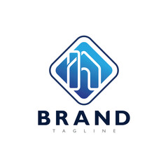 Modern Residential Architecture Logo Symbol for Home Construction and Property Business