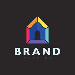 Modern Villa Architecture Logo Design for Luxury Property and Construction Business