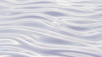 Obraz premium Abstract Wavy White and Light Purple Liquid Surface Background