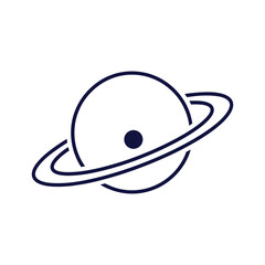 Simple Saturn Planet Icon
