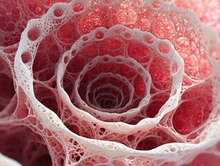 Pink Coral Spiral Slide Structure With Bubble Tunnels And Ocean Floor Patterns