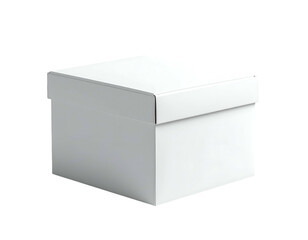Fototapeta premium White Cardboard Box with Open Flap.