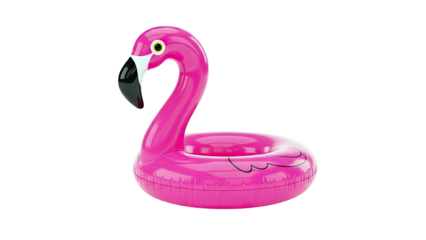 Pink inflatable flamingo pool float