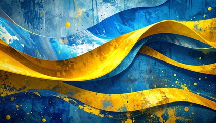 ブルー　イエロー　グランジ