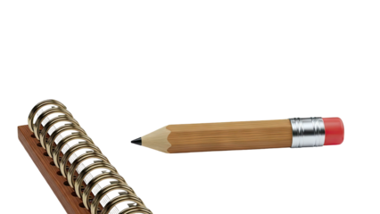 Pencil and Spiral Notebook