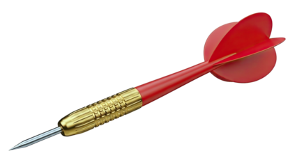 Red Dart with Gold Accents
