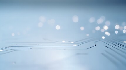 Glowing circuit lines on blue evoke a serene futuristic tech design concept for modern innovation visuals