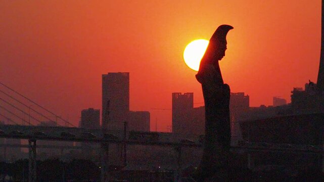 Macau Kun Lam Ecumenical Center at Sunset