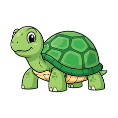 Obraz premium Cute Sea Turtle Cartoon Character Illustration
