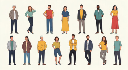 Vector People Collection &ndash; Casual Men and Women in Various Actions