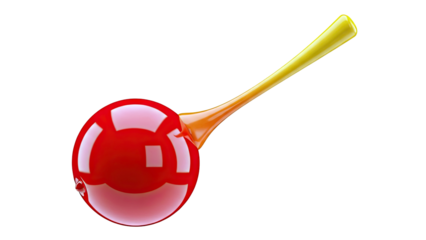 Red Cherry with Yellow Stem