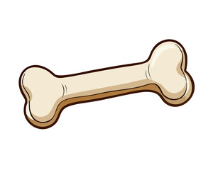 3d illustration of an isolated white dog bone object and rubber toy tool icon on a white background