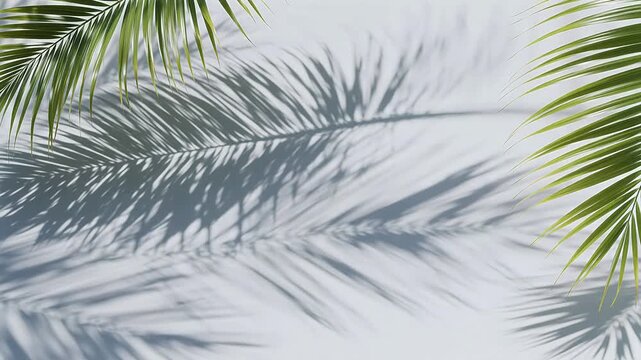 Palm leaf shadows on a wall