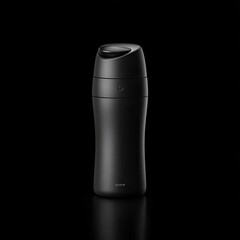 Black Minimalist Travel Coffee Mug