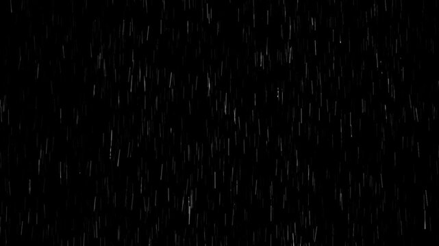 rain on black background