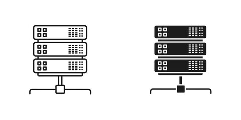 Server Racks with Network Equipment