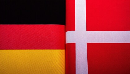 Germany and Denmark Flag on each side Background