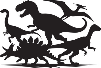 Dinosaur Silhouettes Collection Vector Set

Prehistoric Dinosaurs Black Silhouette Illustration

Dino Adventures Silhouette Pack Design