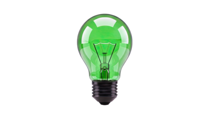 Green Incandescent Light Bulb