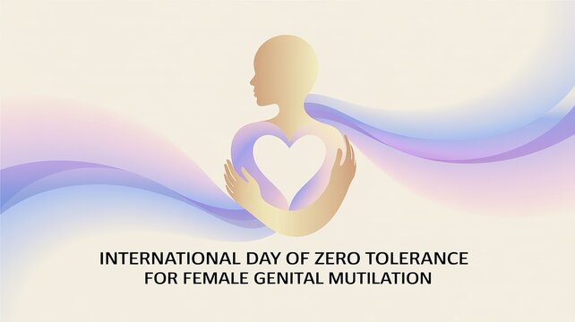 International Day of Zero Tolerance for Female Genital Mutilation Awareness Illustration