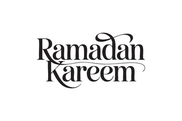 Ramadan Kareem Typography Lettering Designs with Crescent Moon & Lantern Elements