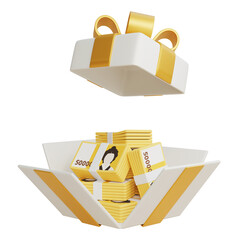 Premium Gift Box Filled with 50,000 South Korean Won Banknotes