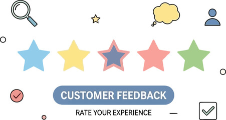 Customer Feedback Icons and Rating Symbols for Evaluating Service Experiences