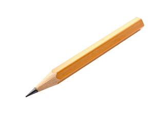 A sharpened yellow pencil, angled, set against a stark black background