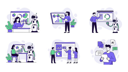 AI and Business Analytics: People Collaborating with Robots on Data Charts