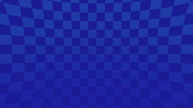 Blue gradient checker pattern with curved distortion moving down. Loop animation