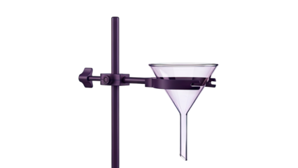 Laboratory Funnel with Stand and Clamp