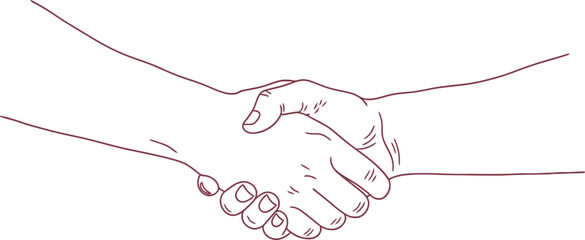 Valentine's day symbolism handshake of love and partnership on valentine's day