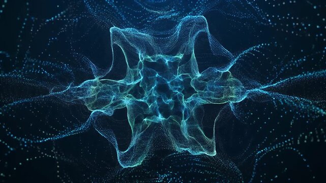 Timelapse of Particles Forming Abstract Geometric Patterns, Connecting and Separating Fluidly - Dynamic Particle Geometry Animation, Abstract Particle Pattern Timelapse, Fluid Particle Connections, Ge