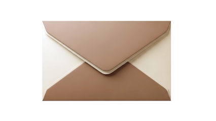 Two-tone brown envelope, minimalist design