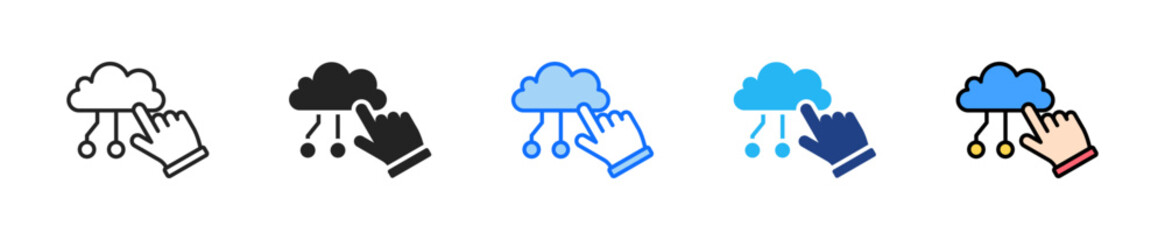 Cloud Enablement Icon Set Multiple Style Collection