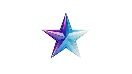 Obraz premium Glistening Five-Pointed Star with Gradient Blue and Purple Hues