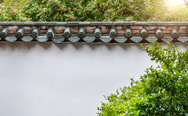 Wall of Ancient Chinese courtyard