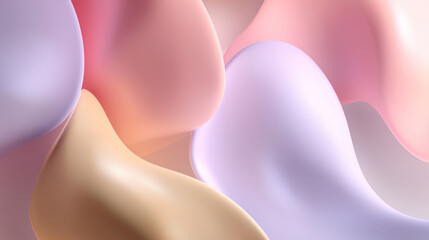 Soft pastel abstract background with flowing organic forms