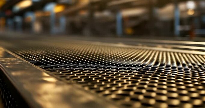 Close-up of a textured metal surface with steam