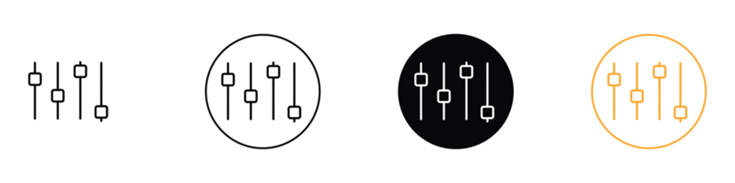 Equalizer icon vector. audio control and system customization symbol. vector illustration.