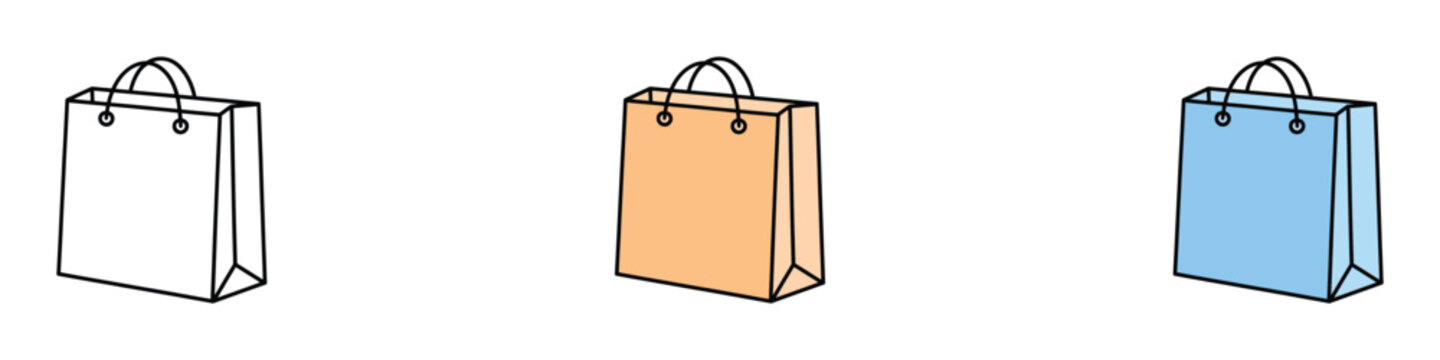 Shopping Bag icon vector. retail, gifting, consumer goods symbol. vector illustration.