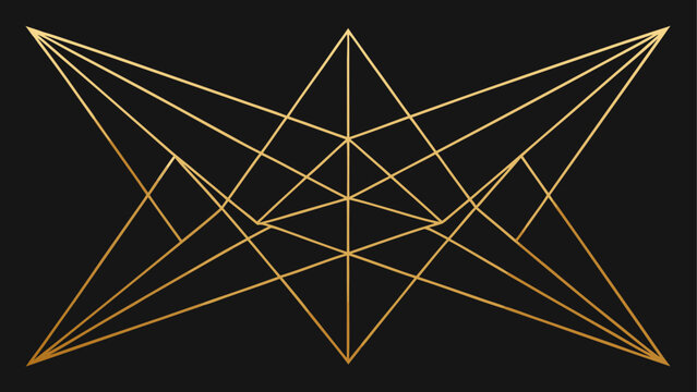 Intersecting golden pentagrams