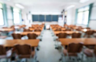 Blur classroom in the school