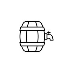 Fototapeta premium Wood Barrel vector illustration icon template