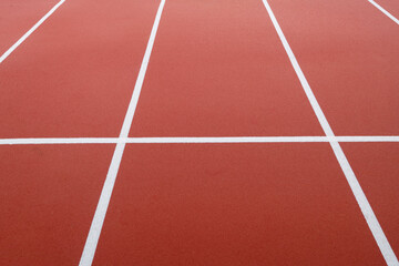 Red runway on the school playground