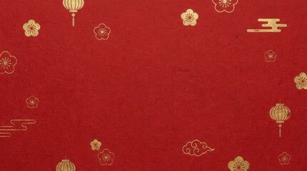 Obraz premium Celebratory lunar new year events cultural festivals graphic design traditional red background aesthetic design joy and prosperity concept for seo impact