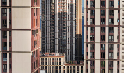 Facade of modern apartment buildings