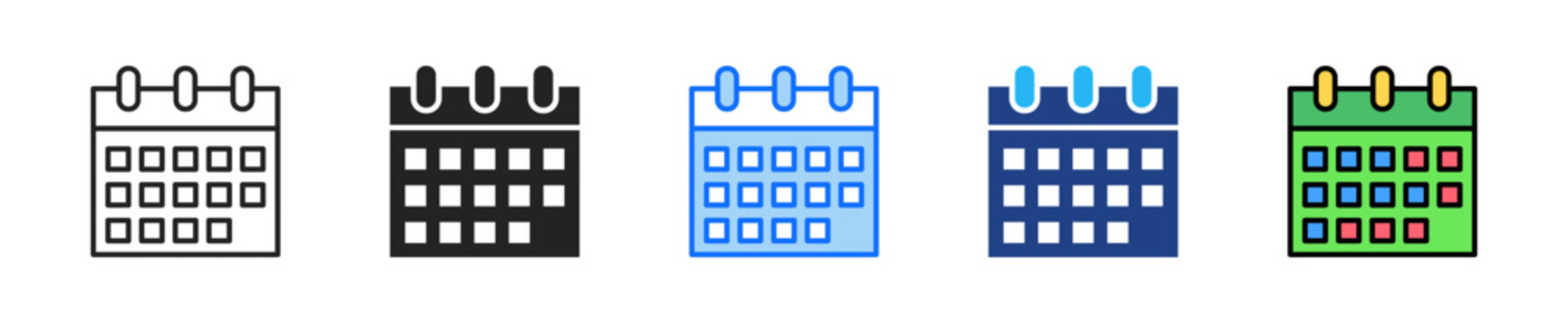 Leave Request Icon Set Multiple Style Collection